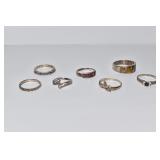 STERLING RINGS 7 - 12.5 DWT- VARIOUS SIZES