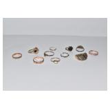 RINGS MOST STERLING .925 - 9 PC.