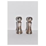 STERLING SALT/PEPPER FIGURAL KOKESHI DOLLS 2.75"