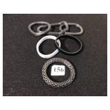 SIX MESH METAL STRETCH BRACELETS
