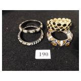 FOUR LADIES BANGLE BRACELETS