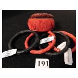 SIX LADIES BANGLE BRACELETS ORIENTAL DESIGN