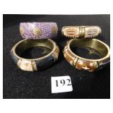 FOUR LADIES BANGLE BRACELETS