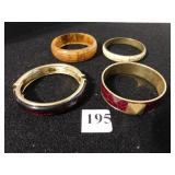 FOUR LADIES BANGLE BRACELETS