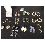 THIRTEEN PAIRS OF LADIES EARRINGS ALL PIERCED BUT