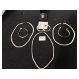 STERLING SILVER NECKLACE BRACELET SETS (2), GIANI