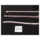 THREE RHINESTONE BRACELETS