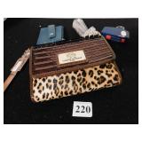 LADIES LEOPARD PRINT WALLET NEW, CREDIT CARD