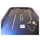 GROUP OF BRACELETS ONE SWEATER PIN