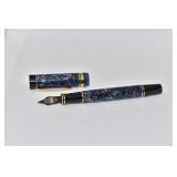 PARKER 18K 750 - BLUE/WHITE MARBLEIZED