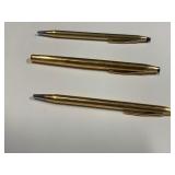 THREE CROSS FELT TIP, TWO PENS GOLD FILLED