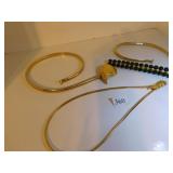 SMALL GOLD TONE METAL BELTS, COULD BE USED AS