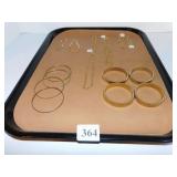 GROUP OF BRACELETS, VINTAGE CHAIN NECKLACES AND