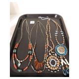 NATIVE AMERICAN SOUTHWEST NECKLACES, BEADED