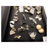 LARGE GROUP OF EARRINGS MOSTLY CLIP ON EARRINGS