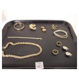 EARRINGS, ONE NECKLACE, AND BRACELETS