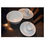 BLACK HUTCH 2 PIECES W/ 2 GLASS DOOR TOP, 3