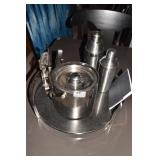 MARBLE TRAY W/ CHROME HANDLE SERVING TRAY,