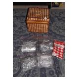 PICNIC BASKET W/ CONTENTS