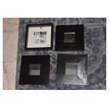 23 CM X 23 CM SHADOW BOX 3 MIRRORS WOOD FRAME 10"