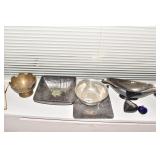 BRASS PLANTER, WENDELL AUGUST TRAY, CENTER PIECE