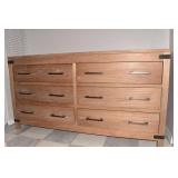 ARHAUS 6 DRAWER DRESSER LIGHT WOOD GOOD COND