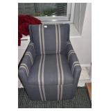 STRIPPED ARMCHAIR BLUE/GRAY