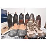 5 PAIRS 3 LOAFERS, 1 HIKING BOOTS, 1 HIGH BOOTS