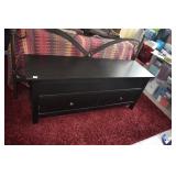EBONY SMALL TV STAND 56" W 16" D X 22" H