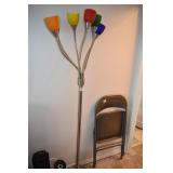 MULTI COLOR 5 GLASS SHADE FLOOR LAMP