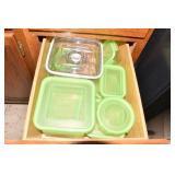 SNAP ON FOOD STORAGE CONTAINERS, PLASTIC WRAP,