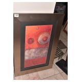 MODERN PRINT 21.5 X 31" COPPER TONE FRAME