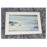 MARIAN HOWARD " OCEAN MORNING" FRAMED COLOR - 15"