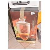 CUT GLASS BEVERAGE DISPENSER IN BOX