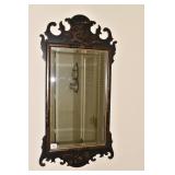 BEVELED MIRROR BLACK W/ GOLD DECORATION 38" H X