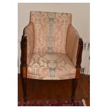 SOUTHWOOD HEPPLEWHITE STYLE CURVED ARMCHAIR WITH