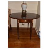 COUNCILL - HEPPLEWHITE DROP SIDE TABLE W/ INLAY-