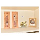 WOOD CENTER FIGURES, RELIGIOUS PC. BIRD STATUE