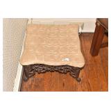 ORNATE CAST IRON FOOT STOOL