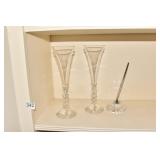 WATERFORD PEN HOLDER W/ PEN, YEAR 2000 GLASSES