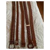 ASSORTED BELTS MEDIUM BROWN