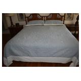 KING SIZE TEIL COLOR - STITCHED TOP W/ 2 PILLOW