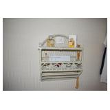 WICKER WALL SHELF - CONTENTS NOT INCLUDED