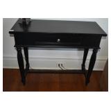 BLACK CONSOLE TABLE 36" W X 14.D" D X 29" H W/