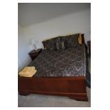 KING BED 30" H 67" W X 83" L CHERRY FINISH W/