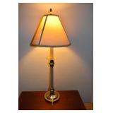 BRASS CANDLE STICK LAMP 30" H