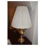 BRASS FINISH LAMP 28" H