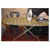 IRON BOARD AND IRON 30" X 17" X 12" D