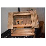 LOG CABIN 17" H X 18" W X 17" D