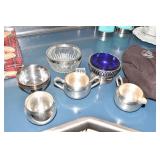 SILVERPLATE CR/SUGAR, PEDESTAL DISH, ETC.